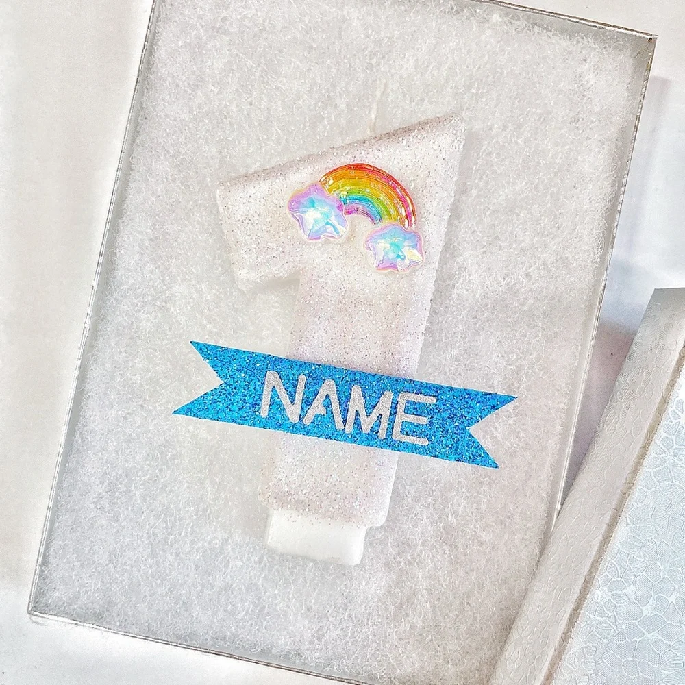 New!Personalized Name Candle Number Customized Birthday Candle Cake Topper Gifts